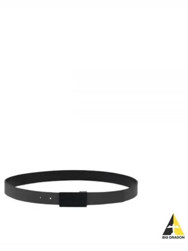 Men's Logo Square Leather Belt Black - SALVATORE FERRAGAMO - BALAAN 2