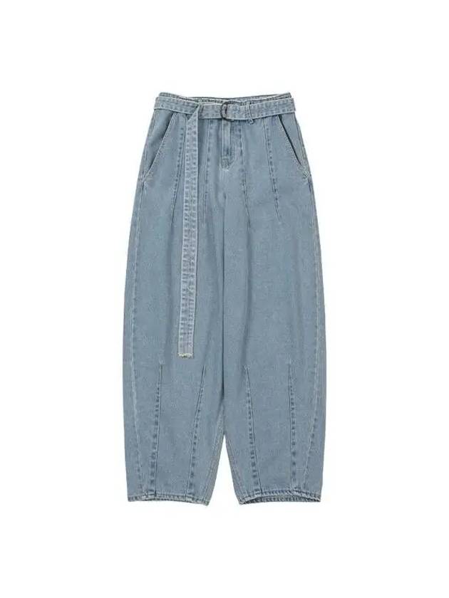 Oversized Washed Denim Pants SKY BLUE Sky Blue 271836 - AJOBYAJO - BALAAN 1