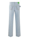 Wide Leg Denim Jeans Light Bleach - BOTTEGA VENETA - BALAAN 4