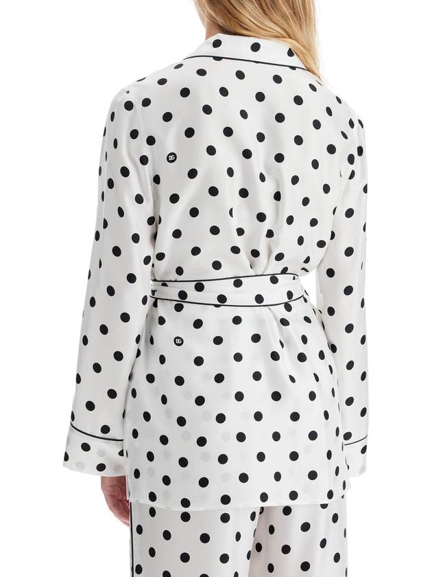 silk polka dot pajama shirt - DOLCE&GABBANA - BALAAN 3