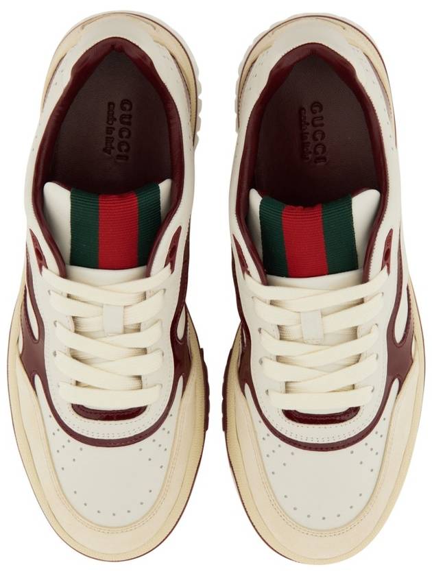 Women's Reweb Low Top Sneakers White - GUCCI - BALAAN 4