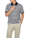 logo patch striped polo shirt MJP191AJ0120 - THOM BROWNE - BALAAN 5