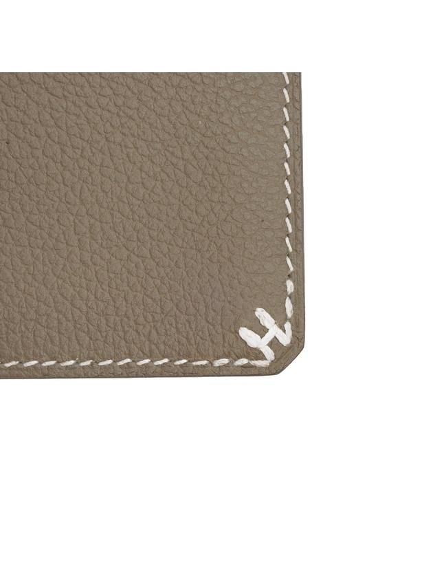 H Sellier 3CC Card Wallet Grey - HERMES - BALAAN 5