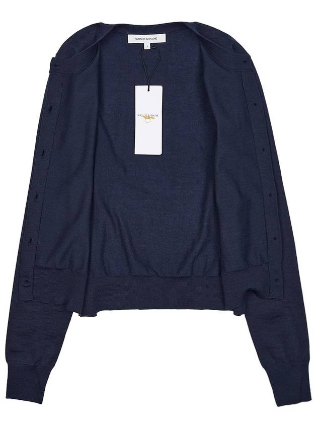 Baby Fox Patch Regular Cardigan Blue - MAISON KITSUNE - BALAAN 9