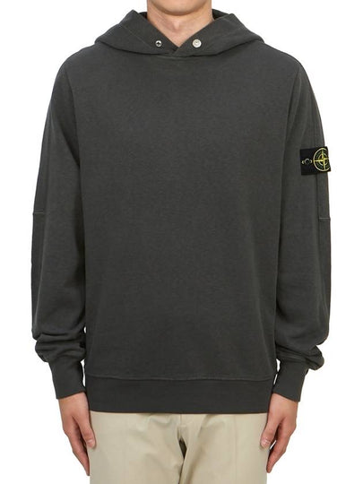 Compass Badge Cotton Hoodie Dark Grey - STONE ISLAND - BALAAN 2