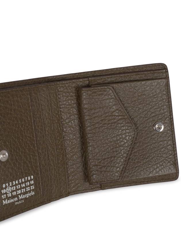 Stitch Leather Compact Half Wallet Brown - MAISON MARGIELA - BALAAN 5