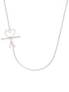 Heart Logo Chain Metal Necklace Silver - AMI - BALAAN 2