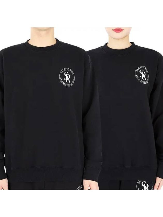 Logo Print Cotton Sweatshirt Black - SPORTY & RICH - BALAAN 2