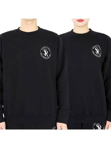 fade crew neck sweatshirt black SR CREWNECK FADED BLACK WHITE - SPORTY & RICH - BALAAN 1