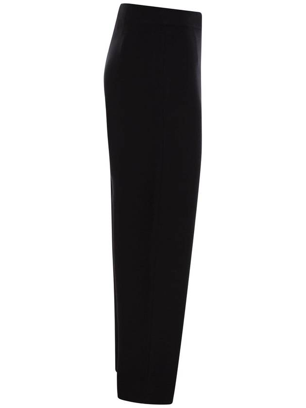 Dula Stretch Elastin Straight Pants Black - MAX MARA - BALAAN 4