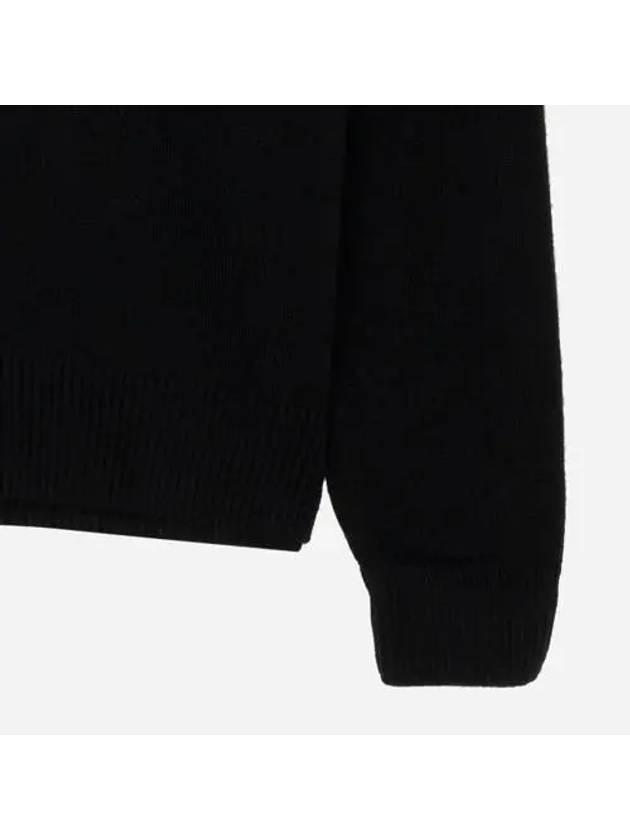 Heart Logo Men s Sweater Knit Black BFHKS001001 - AMI - BALAAN 4