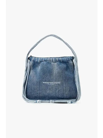 RYAN faded rib knit small bag blue - ALEXANDER WANG - BALAAN 1