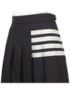 4 Bar Logo Plain Weave Wool Pleated Skirt Navy - THOM BROWNE - BALAAN 10