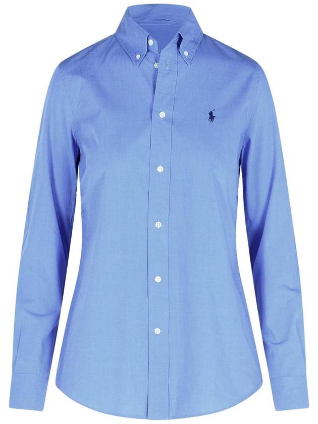 Polo Ralph Lauren Light Blue Cotton Shirt - POLO RALPH LAUREN - BALAAN 1