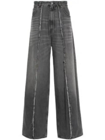 Unfinished Cut Tapered Wide Jean Grey - MAISON MARGIELA - BALAAN 2