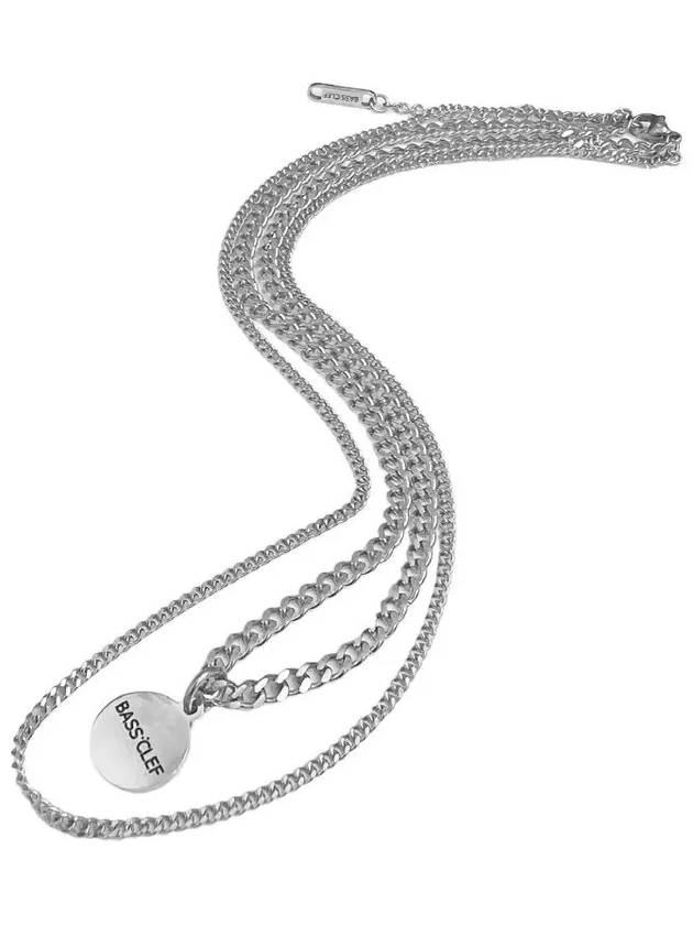 Chain Layered Daily Fashion Necklace Silver - BASSCLEF - BALAAN 7