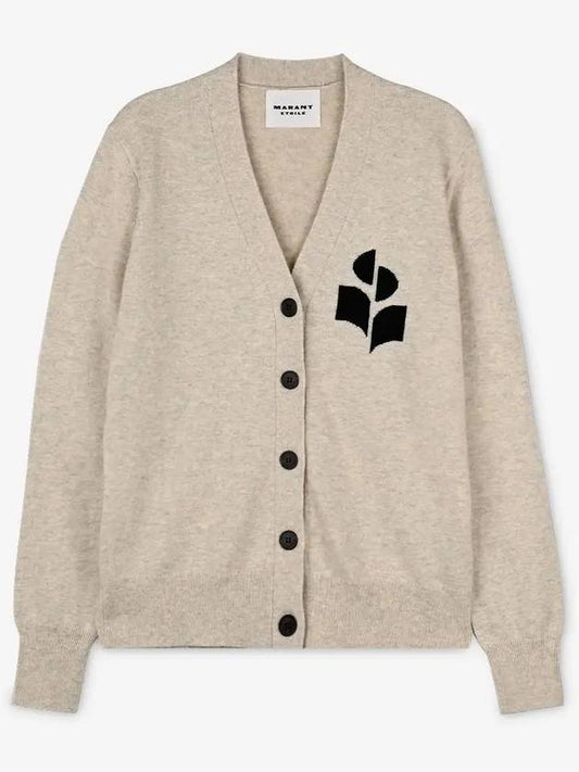 Women's Etoile Carin light gray cardigan CA0008FA A1X05E 02LY - ISABEL MARANT - BALAAN 2