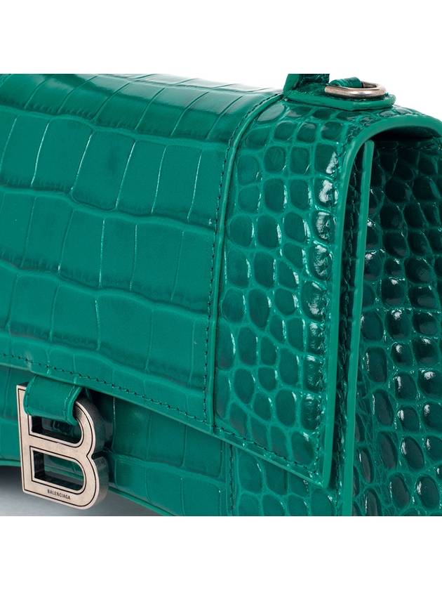 Hourglass Crocodile Small Tote Bag Green - BALENCIAGA - BALAAN 7