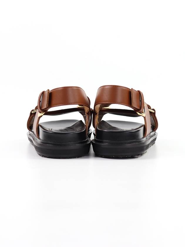 Fussbett Leather Sandals Brown - MARNI - BALAAN 4