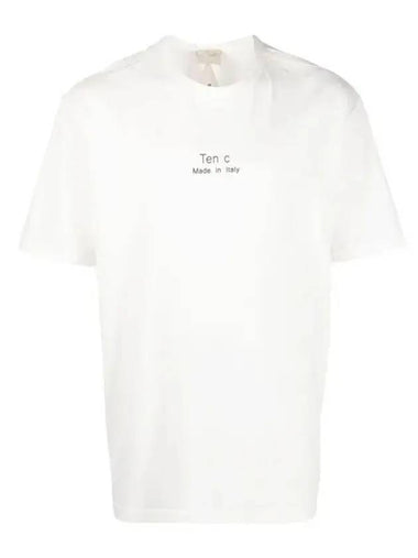 Men's Logo Short Sleeve T-Shirt White - TEN C - BALAAN 1