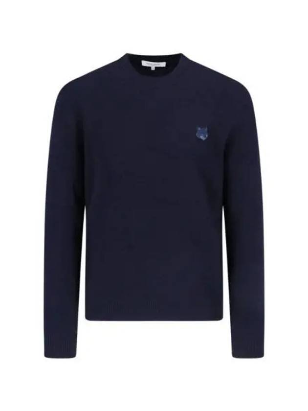 Fox Head Knit Top Navy - MAISON KITSUNE - BALAAN 2