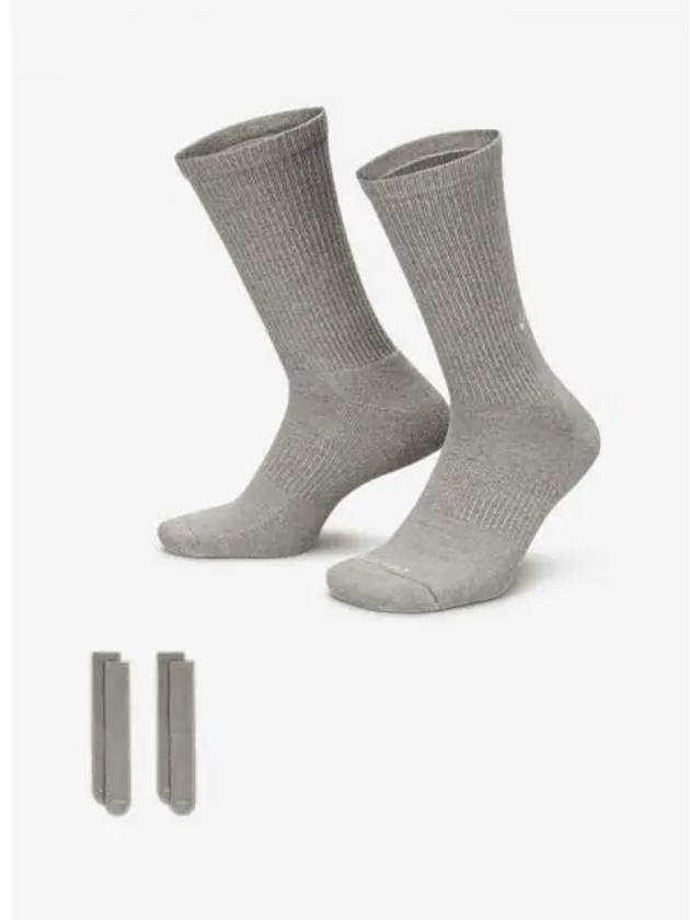 Everyday cushion crew socks 2 pairs dark gray heather white FZ3073 063 700184 - NIKE - BALAAN 1