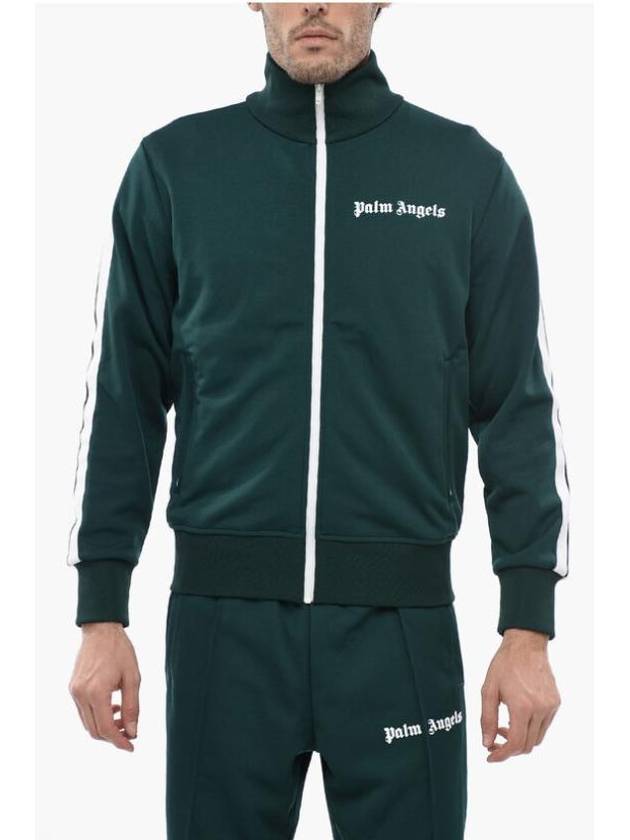 Logo Print Track Jacket Green - PALM ANGELS - BALAAN 1