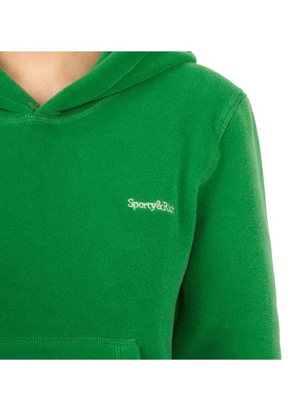 Serif Embroidered Logo Hoodie Green - SPORTY & RICH - BALAAN 9