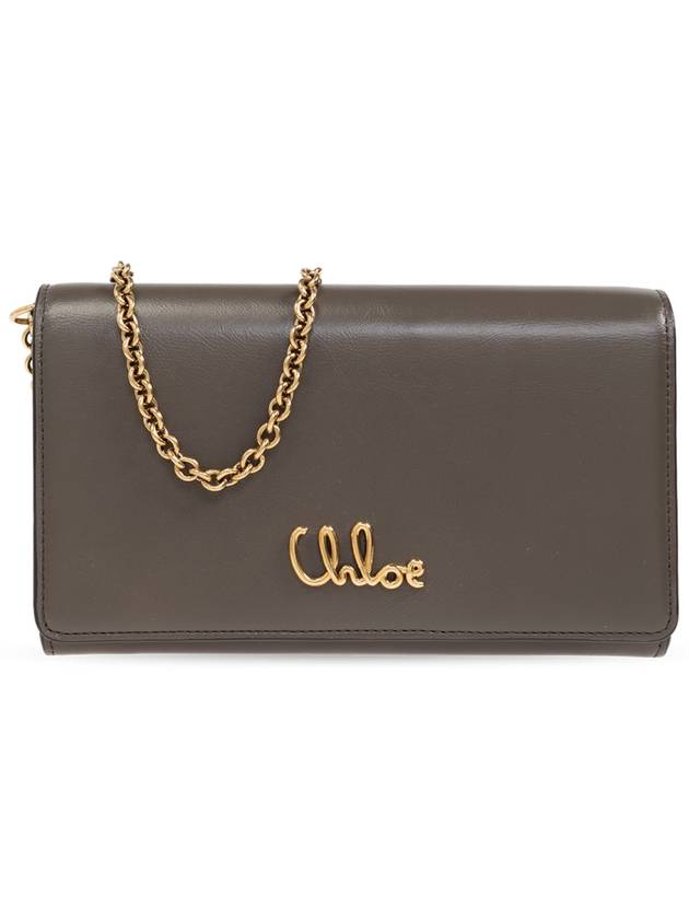 Chloé Wallet On Chain Iconic, Women's, Grey - CHLOE - BALAAN 1