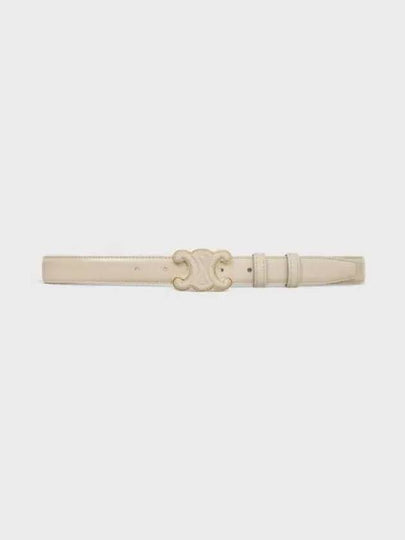 Medium Cuir Triomphe Taullon Leather Belt Light Stone - CELINE - BALAAN 2