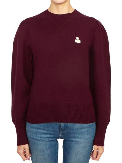 Kelaya Embroidered Logo Knit Top Dark Plum - ISABEL MARANT - BALAAN 2