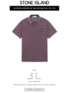 Men's Two Line Wappen Patch Cotton Short Sleeve Polo Shirt Burgundy - STONE ISLAND - BALAAN 3