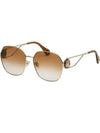 Sunglasses LNV129SLB 746 square metal frame dark orange gold logo decoration - LANVIN - BALAAN 7