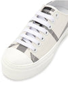 Check Cotton Low Top Sneakers Black White - BURBERRY - BALAAN 8