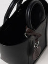 Double Up Leather Tote Bag Black - TOD'S - BALAAN 4