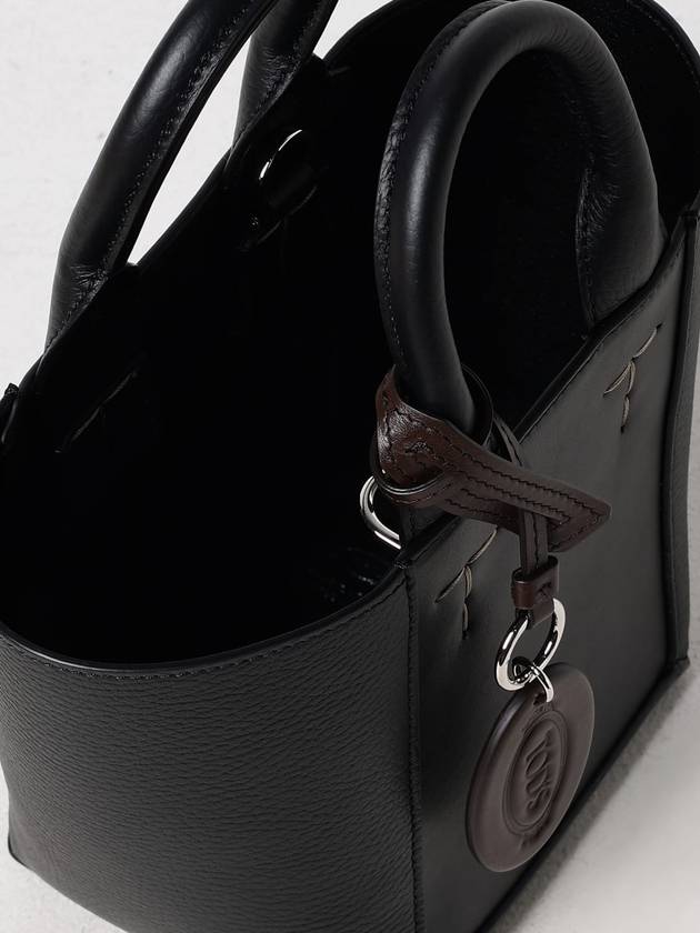 Double Up Leather Tote Bag Black - TOD'S - BALAAN 4