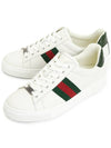 Ace Web Leather Low Top Sneakers White - GUCCI - BALAAN 2