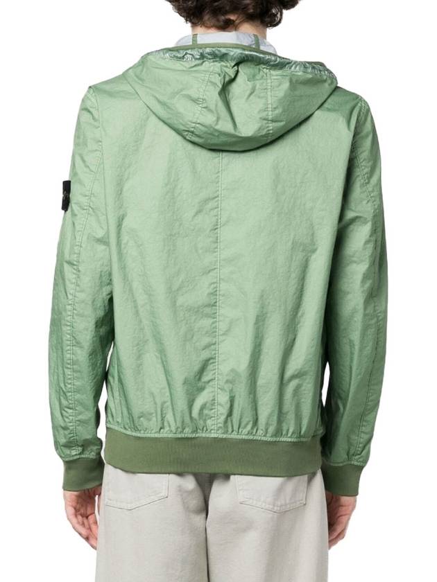 Wappen Patch Nylon Hooded  Jacket Green - STONE ISLAND - BALAAN 5