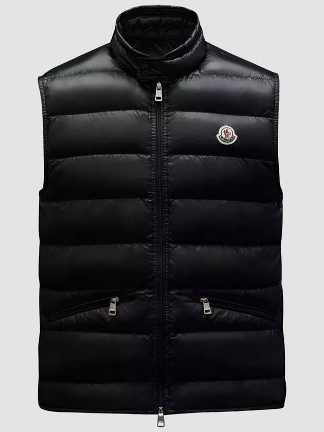 Gui Logo Patch Padded Vest Black - MONCLER - BALAAN 3