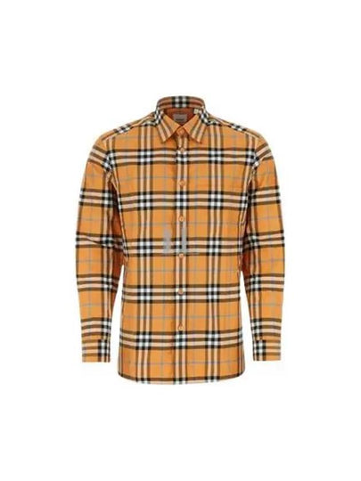 Men's Vintage Check Long Sleeve Shirt Dusty Orange - BURBERRY - BALAAN 2