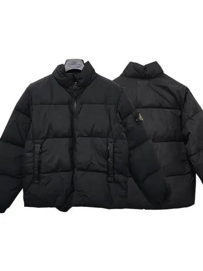 Kids 40823 Garment Dyed Crinkle Reps R-Nylon Down Padding Black - STONE ISLAND - BALAAN 2