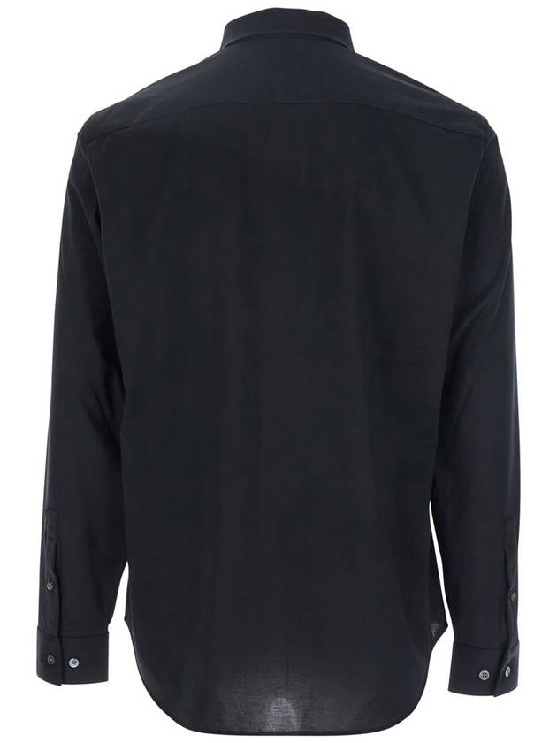 Structure Knit Sylvain Long Sleeve Shirt Black - THEORY - BALAAN 3