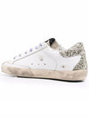 Superstar Glitter Tab Leather Low Top Sneakers Silver White - GOLDEN GOOSE - BALAAN 4