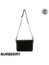 Leather and Vintage Check Note Crossbody Bag Black - BURBERRY - BALAAN 5