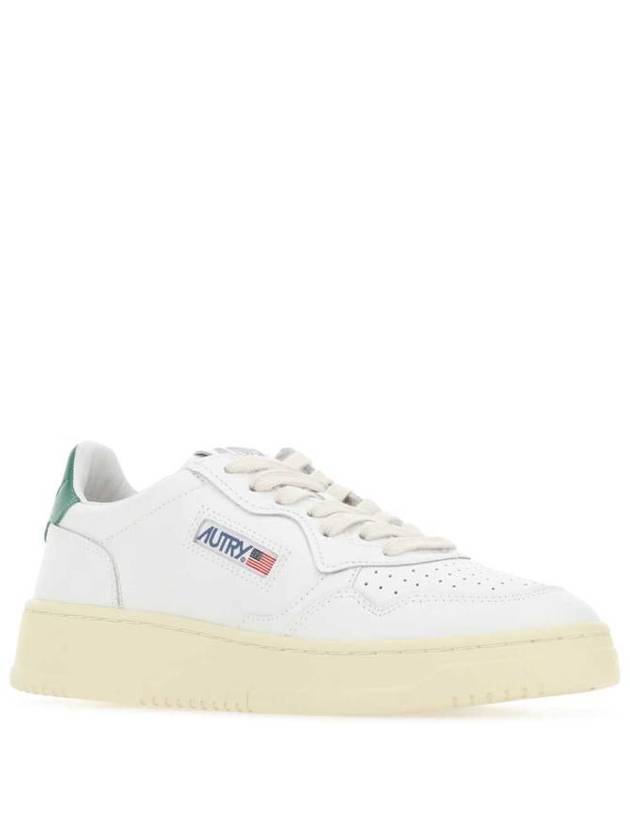 Medalist Green Tab Leather Low Top Sneakers White - AUTRY - BALAAN 3