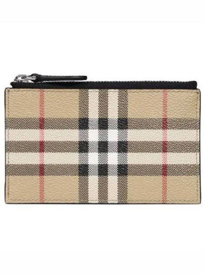 Check Zipper Card Wallet Beige - BURBERRY - BALAAN 2