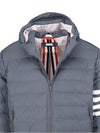 Poly Twill Down Filled 4-Bar Ski Padding Grey - THOM BROWNE - BALAAN 4