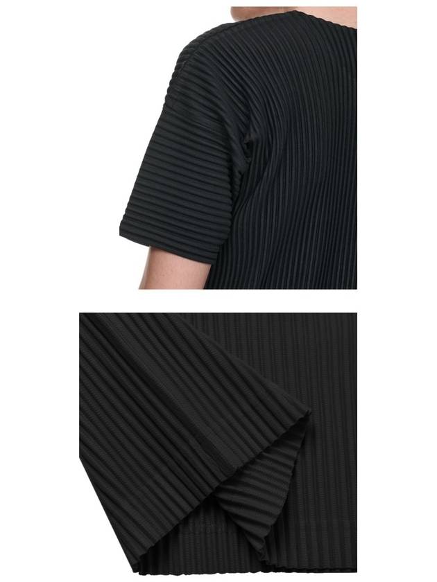 Crew Neck Classic Short Sleeve T-Shirt Black - ISSEY MIYAKE - BALAAN 6