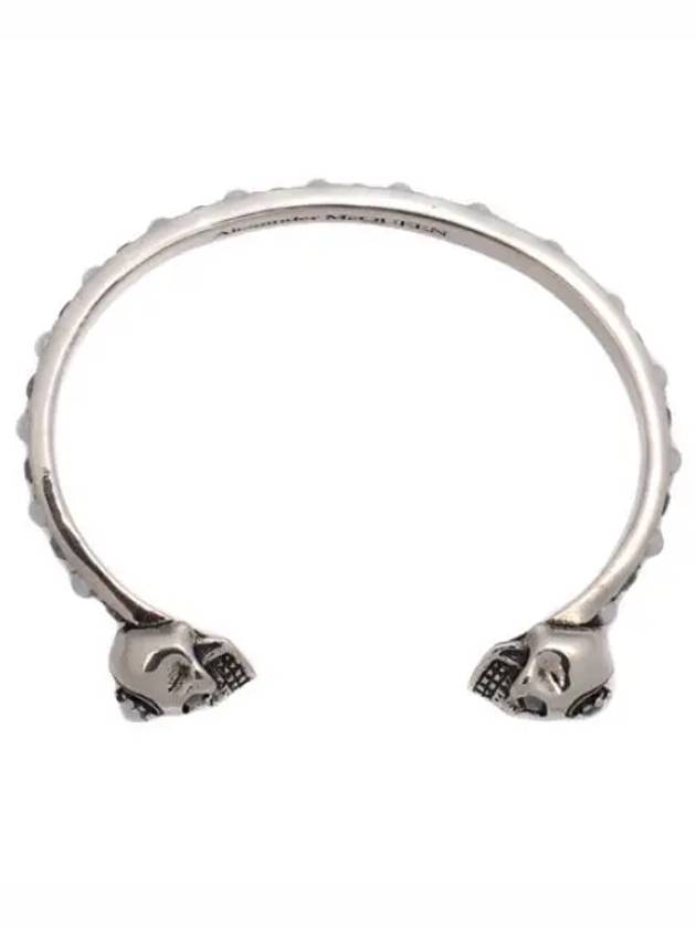 Twin Skull Cuff Bracelet Silver - ALEXANDER MCQUEEN - BALAAN 2