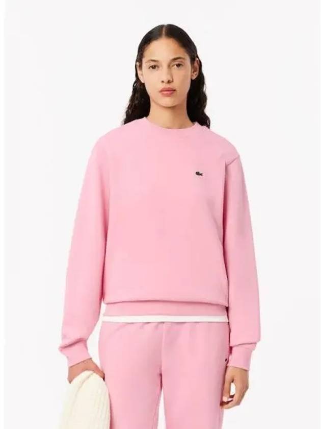 Essential Crew Neck Relaxed Fit Sweatshirt Pink - LACOSTE - BALAAN 2